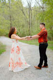 Well lined, material feels great quality, adjustable straps, the wrap skirt works great to tighten waist line. I loved it for my engagement photoshoot!! - Natalia R.