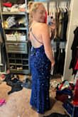 Definitely needed to tighten the straps a significant amount, but I love this dress! It's the perfect length with heels and the shine is spectacular. I can't wait to wear this at my event! - Jennifer M.
