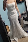I loved everything about it. It was so comfortable and really advertised my hips. I have 0 complaints about it. The train is long but beautifully soft and well made. If you think you might not like it as much as some other dresses, GET IT. You won't be disappointed!! - Aimee H.