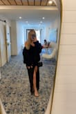 Perfect classy, simple, sleek, sexy, elegant black dress. Perfect for ceremonies, weddings, or any black tie event. Fit perfectly, perfect amount of slit. Would order all over again! - Christine B.