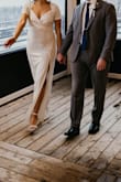 This was the perfect dress for my very intimate wedding ceremony. I felt elegant and beautiful the entire night. I had to safety pin the bust area because it would open up when I sat down (or slightly slouched), but other than that it was the perfect dress. - Ana G.