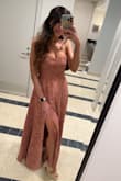 This dress is so gorgeous I wore it to a wedding and received so many compliments. It is a perfect fit. I have normally never liked maxi dresses because I have always felt like they did not look good on my body. I tried on so many dresses at the mall and hated them all and then ordered this one and loved it immediately! The material is very good quality. If you're on the fence get this dress you won't be disappointed!! - Richard H.