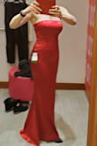 I liked this dress a lot, wore a couple times. Got compliments. It gives you this magical feminine feel. Makes me wanna get on a horse and run off to enchanted forest. I realized that 'strapless' is not secure for its weight. I had to keep pulling it up to stay covered. So now I will be looking for some decorative straps in fabric stores to sew on for the coming summer. 
For those who are not happy with the extra long items at Lulu's - if a dress is long - alter it. But if short - tall people cannot make it longer. Many brands make clothes for shorter legs and torso. So I'm grateful to have a place where I can consistently find nice stylish things for myself in proper length. And I would actually want to see the dress waistlines to be made at least 2-3 inches lower for the same reason, as they often are too high up and make me look wayyy thicker in the midsection than I am. This dress is case in point, even though it's of good length overall. - Kate P.