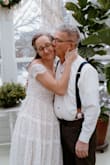 I've always said, if I got married it would be simple and incredibly private - we did just that and I couldn't be happier with how this dress represented my imagination!
I wish I wouldn't have washed it, there was some unraveling that I had to trim off, but with lace it gets hidden away. - Amanda D.