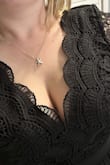 Beautiful dress. I love the detail on the top. I cant wait to wear it to my white coat ceremony in August! - Sydnee P.