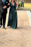 loved the dress! a little too revealing, so I had it stitched up the center. Had it shortened (wore flats). Looked better after being ironed/steamed. Loved the layers and way it flowed. Wore for outdoor wedding - Teresa F.