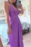 I loved the color and style of this dress, but unfortunately, I didn't have the chest to pull it off. If there were a smaller size, I would have gotten it, but the fabric bunched so much it that from the side it looked like I had cone boobs. Again, if you have a bigger chest, I bet you would be able to rock this dress! - Abigail L.