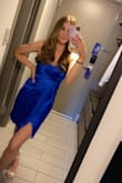 I bought this for a summer wedding and loved it but it ran super small. I would definitely size up. - Carly E.
