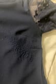 The fabric on the side/bust where the sleeve rubs against the shirt became pilled moments after I began wearing it. It was final sale so I can't return it. I won't wear again because of that. - Katherine C.