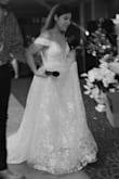This was such a beautiful dress. I felt like a princess. It was definitely long on me and I got it fixed but nonetheless so happy I chose this dress. - Jarely T.