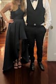 This was the perfect choice for a recent black tie wedding! The material is robust but not hot or heavy, and moves in a fabulous way. The pockets are such a bonus- I had my phone and keys in there and you couldn't tell at all. I didn't totally love the adjustable shoulder spaghetti straps, but I suppose they're necessary, and I found the dress fit better after I loosened them a bit. The dress was a bit tighter than I'd expected, but it felt wonderful on and I didn't think about the fit once it was on. It photographed beautifully and was so fun to dance in. I did have to get it steamed ahead of the event because it came a bit crimped, but it was worth it. This is definitely a special dress. - Isabella B.