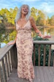 Wore this dress for a wedding and it fit beautifully. I received many compliments! The only negative was the right side strap broke as we walked into the reception! I used my earring to keep it together. - Barbara D.