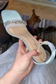 I got these shoes for my wedding as my something blue and new! I was worried about buying shoes online because other companies haven't fit right but these fit perfectly. I will definitely be breaking these in for sure because they we tall. Came super fast to my house too! Thank you for making my big day even more special with these great shoes. Safe to say my chihuahua approves haha! - Bailey S.