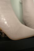 The leather is authentic the color is rich and unique. I love the shoe very comfortable it goes well with my short dresses I love it thank you for quality products at a cost friendly price - Maria K.