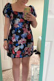 Gorgeous fabric. A little short, so be careful sitting down. Love the silhouette the sleeves give the dress. I can't wear this without receiving multiple compliments. - Sarah M.