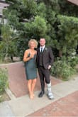 I wore this dress to a semi-formal wedding outside in Arizona. The color was beautiful, and the material is very high quality. I styled with some nude chunky heels and simple gold earrings. At first, I thought it might be a little too restrictive for dancing at the wedding, but honestly, it didn't hold me back at all. I normally overestimate my size and order up, but I'm really glad I went with the XS since I was the same dimensions as the model it fit perfectly, and I think will make a lovely holiday dress this Christmas as well! - Addie F.