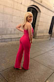 I wore this Jumpsuit for my birthday and it was a hit. I got so many compliments. the color is stunning and vibrant, it's a head-turner. The fit is also amazing, I would suggest getting your exact size so it will fit best. I wore a strapless bra with this but it's necessary, it has enough support that you can feel secure without one. It's also elegant enough to wear to a formal event. I'm in love with this jumpsuit! Lulu always hits the mark on jumpsuits - Evannia M.