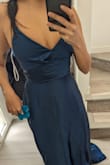 I was excited to get this dress but unfortunately, the top part is a mess... Looks cheap and messy! It also has so much fabric that it is really hard to actually see the slit ... Super disappointed with this purchase and hope I can return it without having to pay extra since I am in Canada. - Camila P.