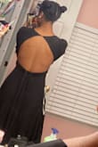 Overall dress was really nice! The fit was just as expected, there is some elastic around the back of the waist - which I liked- it helped me feel more cinched in. Around my hip was fine since the skirt had a really nice flow
I would recommend adding bra cups in if you can get the dress altered. - Angela R.