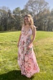 This wrap dress is beautiful, so many compliments, comfortable and easy to eat and dance in! - Louise W.