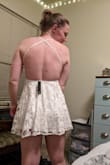 I liked the open back and the v-neckline but that's about all I liked. The dress was super short like bend over at all and flash people. I felt like the lace also looked a little like old lady lace. I returned it, I was not impressed - Katie W.