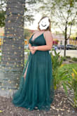 Super cute prom dress, pretty low cut and revealing in the front but can be adjusted with the straps, though they did dig into my shoulders with that so I opted for a looser fit, I'd recommend a sticky bra :) otherwise, super pretty color, got tons of compliments, and it fits well - Olivia V.
