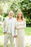 Everyone loved this dress from my engagement photos and wanted me to wear it for the wedding! We hemmed just a bit, but only because I was planning to wear flats or go barefoot. Took in a tiny bit at the bust and added cups. - Kristy B.