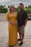 Yellow is my color and this dress did not disappoint. Super sexy slit with plunging neckline. I wore a deep cut bra and fashion tape...no worries! Super comfortable. Overlap of material was sufficient to sit or walk without showing too much. Wore this with about 3 inch heels. - Melissa T.