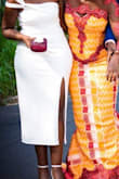 Normally wear a size 4 or 6, tried the small on but it was too tight fitting due to my wife hips, but fit so perfectly at my bust. I have a pear shaped body. 
Since this was for a wedding and I wanted to look elegant, I went with the medium size which still hugged nicely but wasn't too tight that you tell every inch of my hips. I had to get the bust area slightly altered to feel like it wouldn't gap since I only wore nipple covers inside the dress.
Felt gorgeous in the dress, great design. 
I will add, the slit rides a bit far up while sitting, which felt awkward and I had to be careful how I sat.

MATTEQUARTZ9923SG - Blessing A.