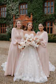 My bridesmaids both wore this dress, and the fit was good for their respective sizes in the waist - however, it was a bit big in the bust area, and they did need to get that tailored so that the shoulders wouldn't fall down or be too revealing. If your bust is small, but your overall frame isn't small enough to fit a small enough size, then the bust area might be very loose. Other than this, the dress was beautiful and the perfect color that I was wanting for my bridesmaids. - Mary J.
