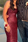 The dress was amazing!! Wore it for prom, it fit to the true size I needed. The only thing I would say is your probably going to want to sew in more threat to where the straps hold the dress up at the top because one of my straps broke the first time I tried putting it on. - Payton B.