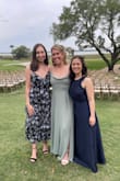 So many compliments, so flattering, beautiful color, adjustable. Runs very long, I need to get it hemmed for the next wear! But easy to tie up on the dance floor. - Louise W.