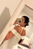 This dress is beautiful and fits perfectly on my body. Normally I am size S on top and M for bottoms but the small size of this dress was perfect for me. Great quality and there is two layers of fabric so not transparent at all. - Oriana M.