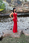LOVE LOVE LOVE this dress. And I got it at a great price, so bonus! The material wasn't too thin, it was perfect. I'm 5'1", and it was a little long; so I had to get it hemmed. But other than that, it was perfect. I wear s/m or 4/6. - Tam V.