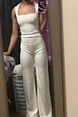 Fits good and tall girl friendly, but very loose in the private area. Fits tighter in the bust area so be mindful of that. I got it taken up and it's folded in the second picture so don't mind that. - Adja B.