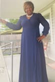 Love the dress, beautiful...the quality is great, just like the pic... I wore it to a graduation gala.. just not for me...I did not know this dress would be long, I did look at pics...maybe an oversight...I paid an extra 50.00 to get cut off...my seamstress did a wonderful job. No complaints. Unfortunately this a one-time wear for me... I will have to resale on poshmark.. - Ivy G.