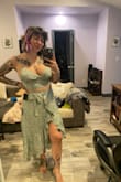 Sent me an extra small bottom and a medium top. So while if I had the right size in the skirt I would have kept the set just purely for that because the skirt is TO DIE FOR the top was the right size and like some of the other reviews I had read people are right it just doesn't fit right. It's not too tight or anything but it's very unflattering. It makes your boobs looks weird and flat. Makes your nipples appear to be droopy and low. The way the material is bunched at the bottom part of the top on both breasts just makes everything lay weird. And trust me I tried everything to make it work because I wanted it too that badly. At the end of the day the way these were made was just not right. I have other tops very similar that don't do this. - Casey B.