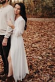 I took my engagement pictures in this dress and it is just so beautiful and simple. I love the sleeves and how it comes in at the waist. So flattering. - Carolyn M.