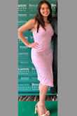 This dress is SO flattering! I wore it to a student awards gala and got compliments all night. The asymmetry was a style I normally don't gravitate towards, clearly--as I'm shown posing in the pictures with my hair on the side with no strap, but overall it was adorable and I will definitely be wearing it again. GORGEOUS COLOR TOO! So happy I got off the waitlist for this one and bought it ASAP - Angelica S.