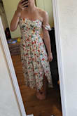 This was so cute! I used it for my engagement pics and can't wait to see them! It fit me well but the bust may have been a little tight as the buttons on the front kept trying to come undone when I tried it on.  No problem when I actually wore it though! - Allison Z.