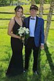 Our daughter was invited to another school's prom at the last minute. She chose this dress and we purchased a SMALL and took a chance. It fit beautifully, arrived within 2-3 days of ordering and no alterations were required. It really looked beautiful and was not too revealing. She felt very confident and comfortable and received many compliments. The back of the dress is the show stopper. Absolutely perfect! - Laurie D.