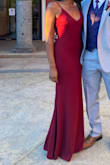 This is my new favorite wedding guest dress. It stretches, so it fits perfectly. The color looks the same in person. - Gisel P.