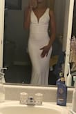 The dress is so BEAUTIFUL! Very simple and elegant. It flattered my shape very nicely! However I ended up going for a different style from Lulus that I loved even better. - Anne-Carine E.