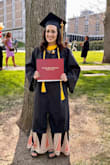 I'm 5'1" so I had to have the entire pattern on the bottom hemmed. I also wore a camisole under it for a little coverage for my college graduation. I absolutely love this dress. It's so beautiful on and very comfortable. - Nina C.
