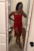 It is great but seems to be made for tall people. I'm 5'3" and it goes super high. Could even double as a dress it has a thick band at the top that you can fold so it's not as high. In my photo, it is folded over twice. It's not super noticeable so that's nice.  The dress photo is without any folding I find that the slit isn't as high as I would like with just the 2 folds. The material is stretchy, so I am tempted to size down so that the waist would be smaller (I got a Small). I am usually a size 4/6 in bottoms. Overall I love the color and style, it's a great staple piece to keep for many years. - Keily F.