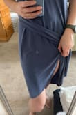 Super cute dress, so soft and the color is beautiful. It runs a little big and the crisscross straps are loose. Also came stained - Alison L.