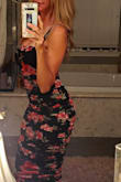 This dress hugs in all the right places and is so flattering! Very stylish and a beautiful print. Great purchase! - Marisa W.