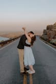 The dress is longer than I expected but I still like it! I'm planning on wearing this for engagement pictures. I love how the top fits, and the straps are adjustable.
Update: I added a picture from my engagement pictures. It turned out perfect! - Paige S.