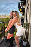 This dress was perfect for my bachelorette party! It fit me snugly (I ordered a size small when I'm usually a medium) and it was exactly what I wanted. Perfect length even for tall girls! - Lauren C.