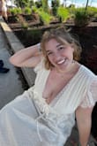 I love this dress so much so flattering!! You definitely need to be careful to make sure you avoid any slips though because the straps do kind of slide off the shoulder. I felt magical in it! - Courtney F.